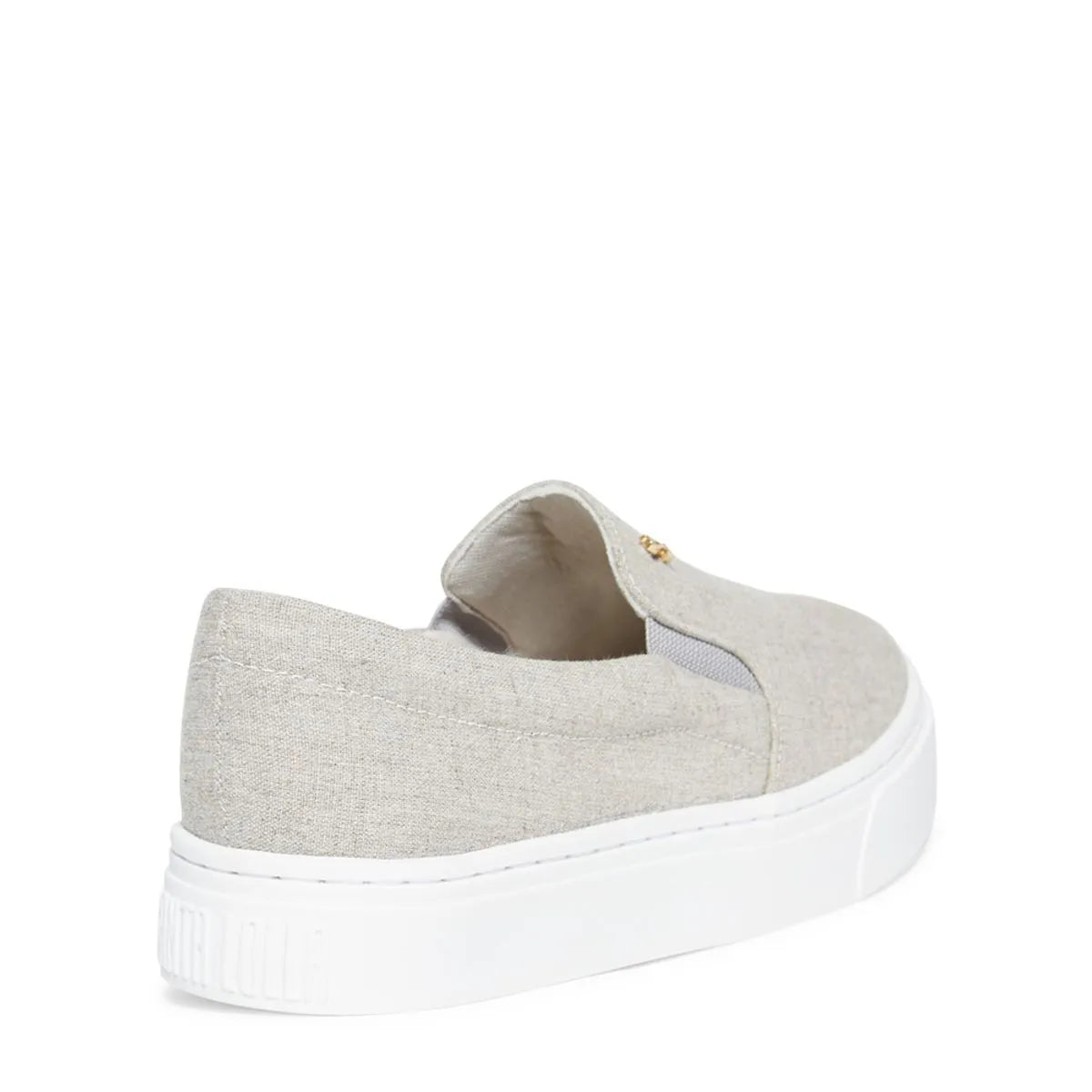 Tênis Slip On Tecido Bege