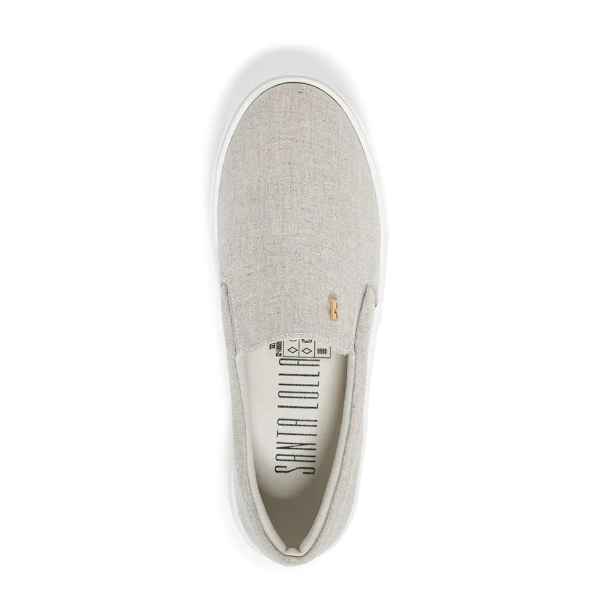 Tênis Slip On Tecido Bege
