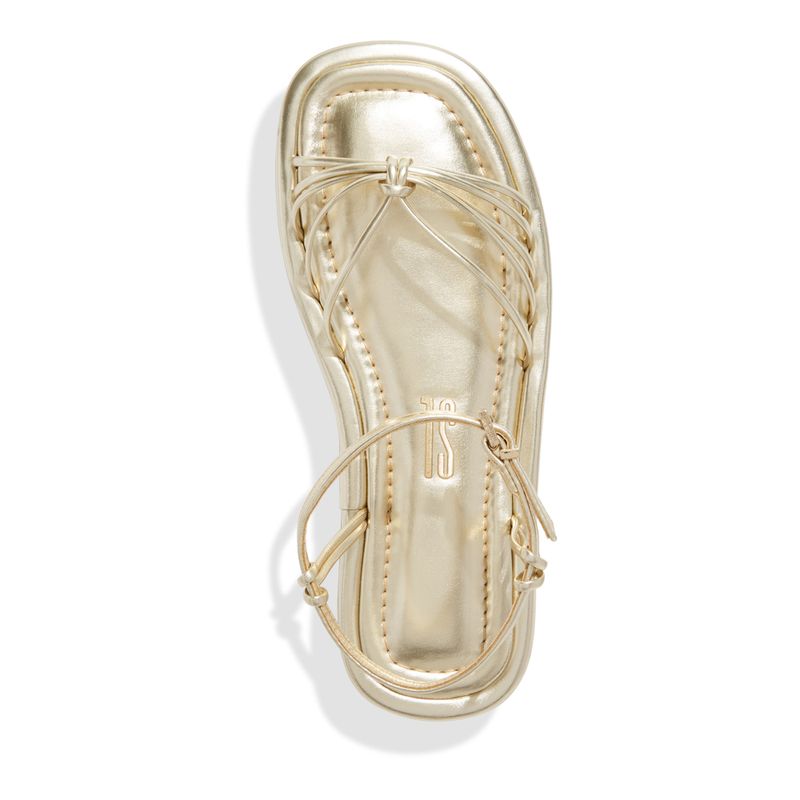 Papete Flat Form Metalizada Dourada