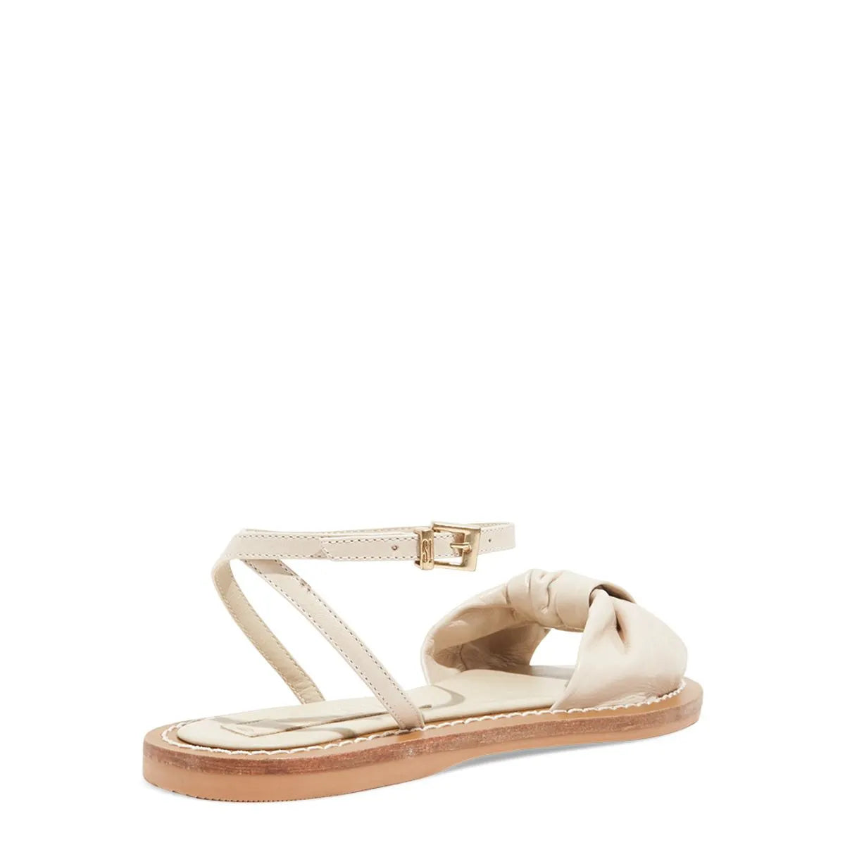 Rasteira Couro Off White Laço