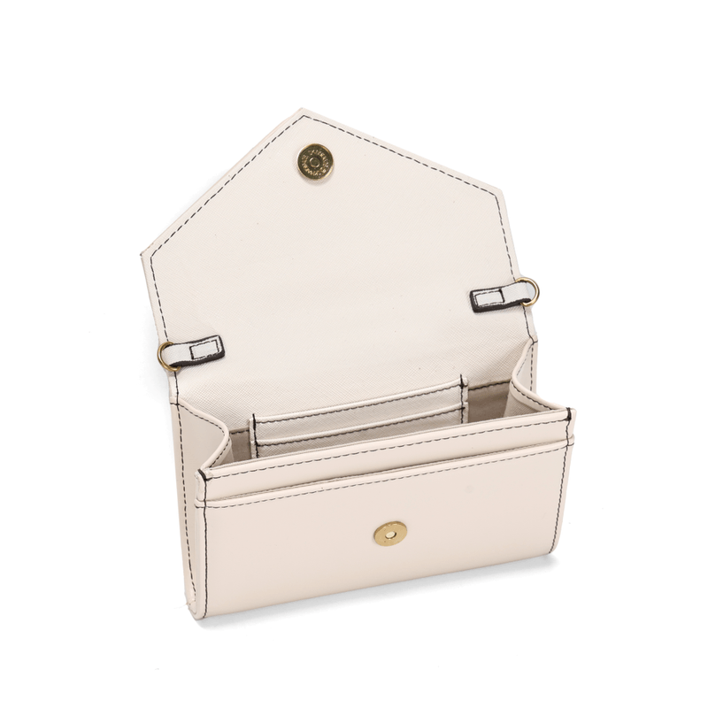 Bolsa Carteira Soft Off White Alça Transversal