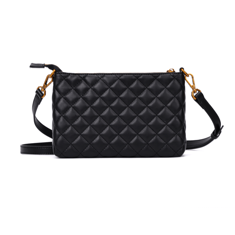 Bolsa Clutch Preta Floater Matelassê Transversal