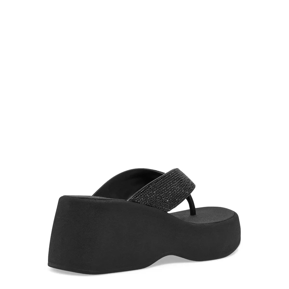 Sandália Tamanco Plataforma Borracha Preto