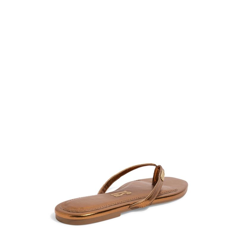 Kit Rasteira Metalizada Bronze e Necessaire
