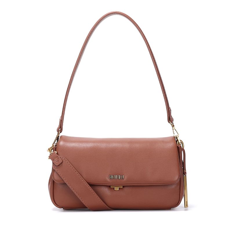 Bolsa Baguete Soft Média Off White Alça Dupla -