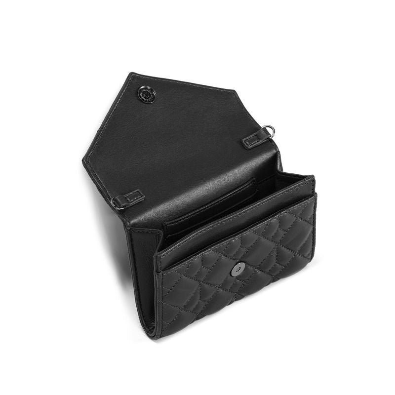 Bolsa Carteira Envelope Soft Preta Alça Transversal -