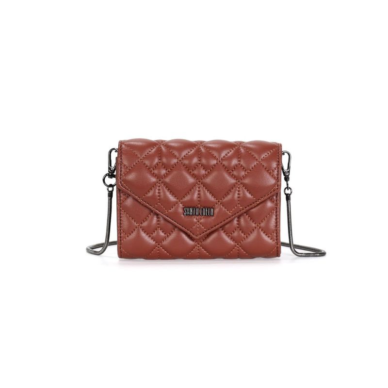 Bolsa Carteira Envelope Soft Preta Alça Transversal -