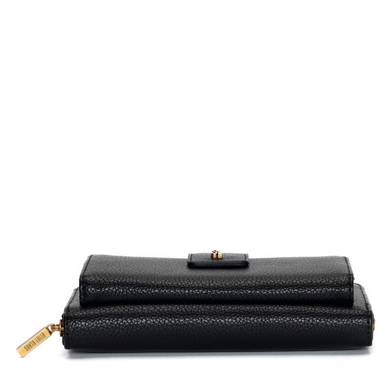 Bolsa Carteira Material Floater Preta Alça De Ombro -