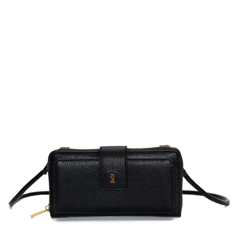 Bolsa Carteira Material Floater Preta Alça De Ombro -