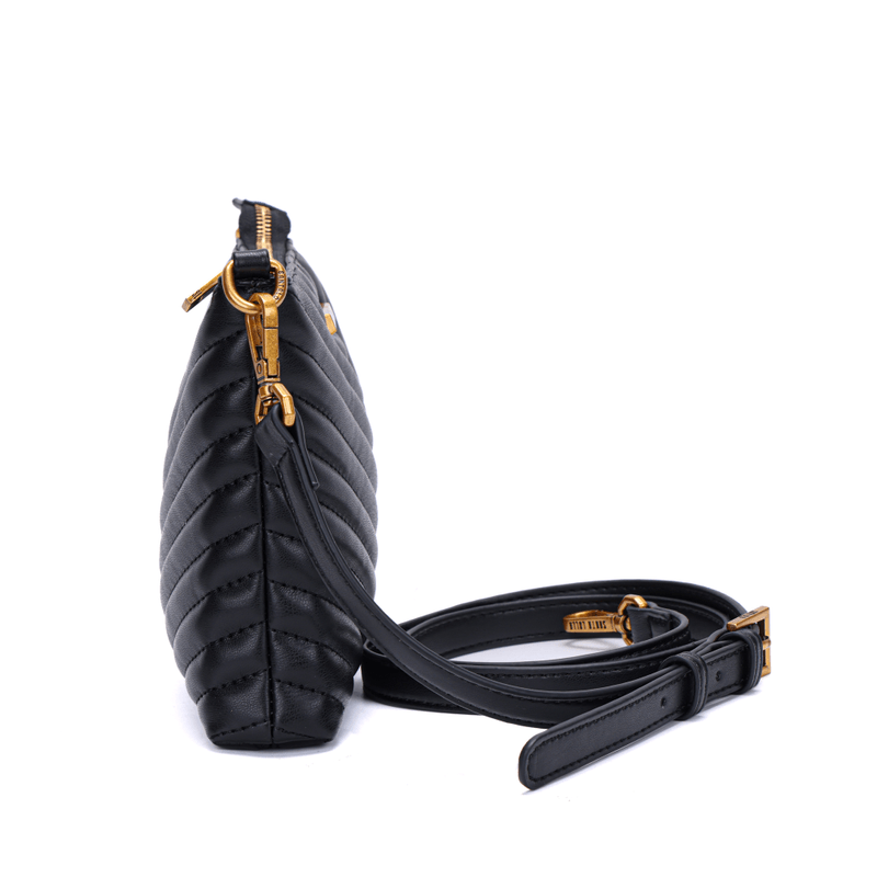 Bolsa Clutch Soft Preta Alça Transversal -