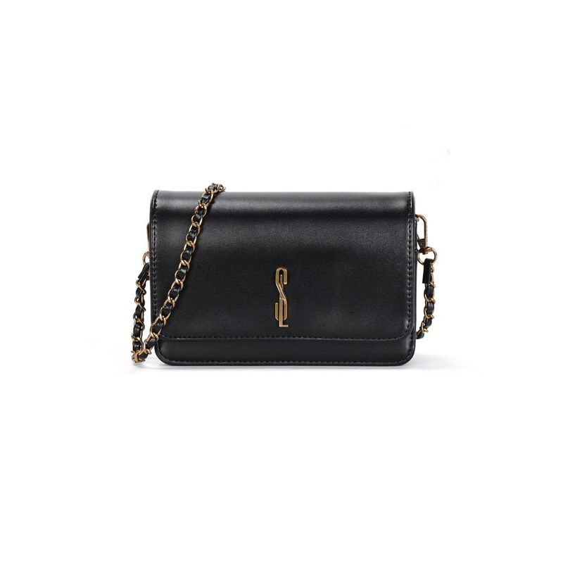 Bolsa Pequena Soft Preta Alça Transversal -