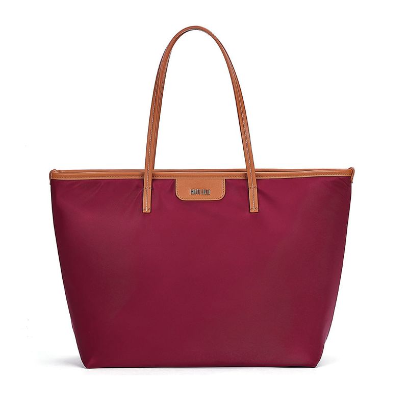 Bolsa Shopper Nylon Vermelho Ruby Alça De Ombro -
