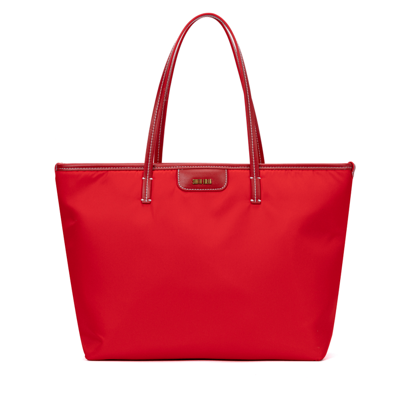 Bolsa Shopper Nylon Vermelho Ruby Alça De Ombro -
