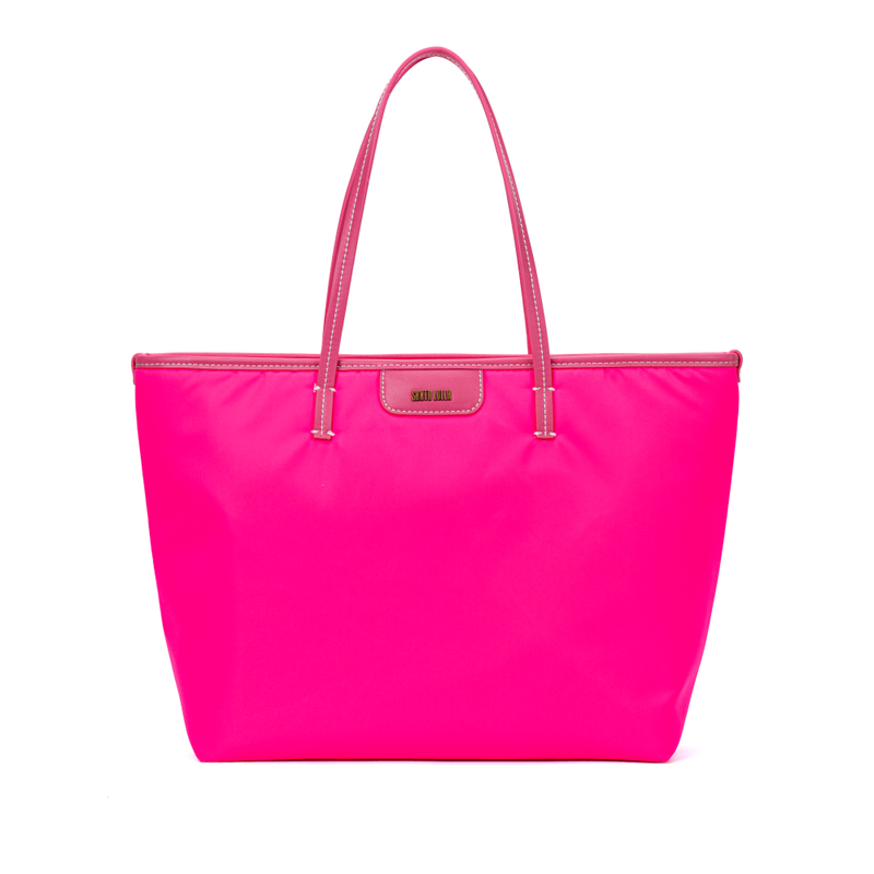 Bolsa Shopper Nylon Vermelho Ruby Alça De Ombro -