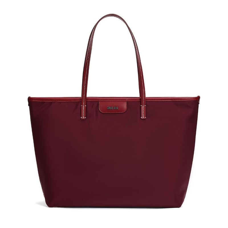 Bolsa Shopper Nylon Vermelho Ruby Alça De Ombro -