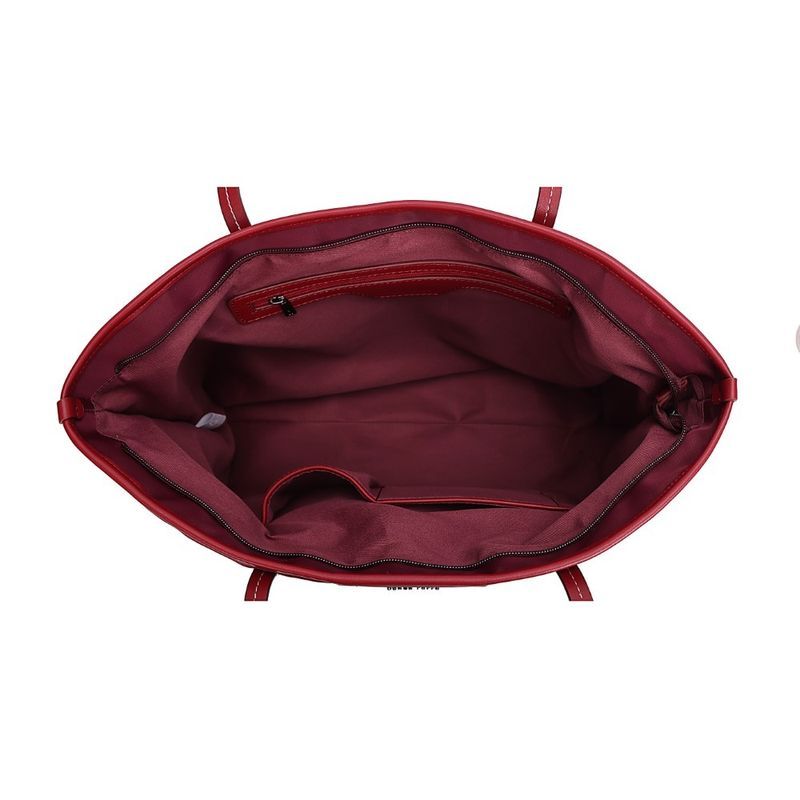 Bolsa Shopper Nylon Vermelho Ruby Alça De Ombro -