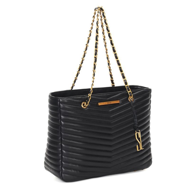 Bolsa Shopper Preta Matelassê Alça De Ombro -
