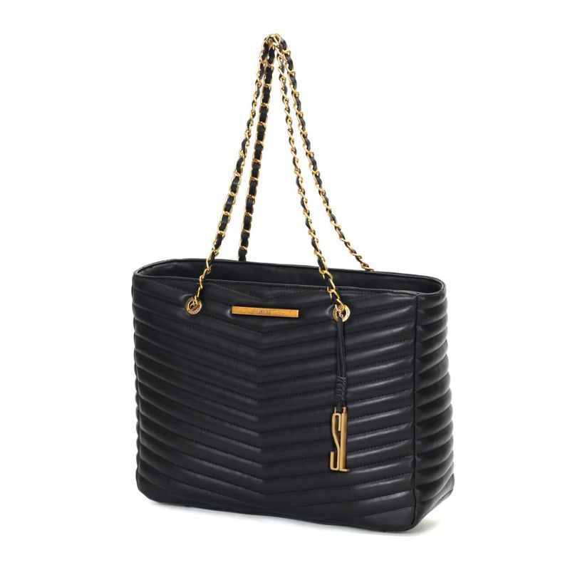 Bolsa Shopper Preta Matelassê Alça De Ombro -