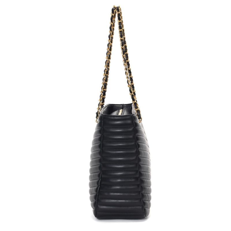 Bolsa Shopper Preta Matelassê Alça De Ombro -