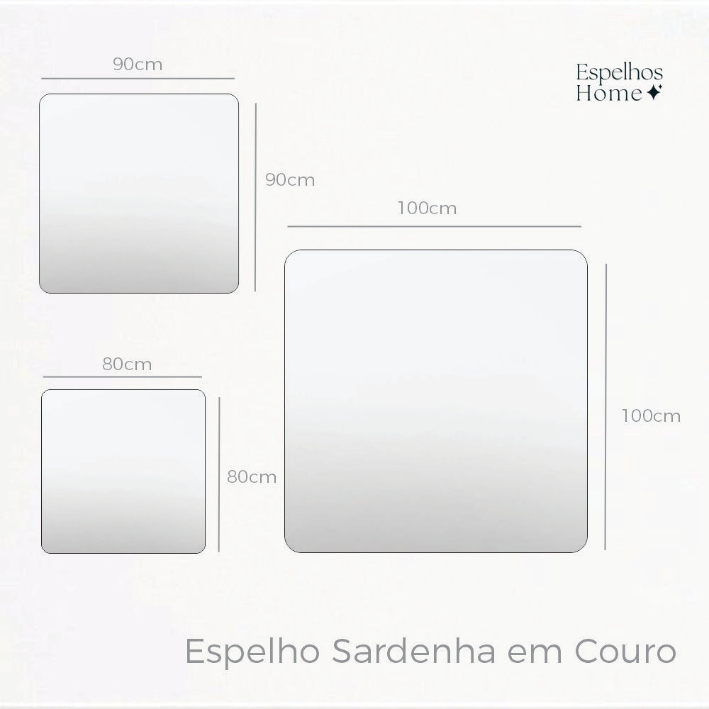 Espelho Sardenha em Couro
