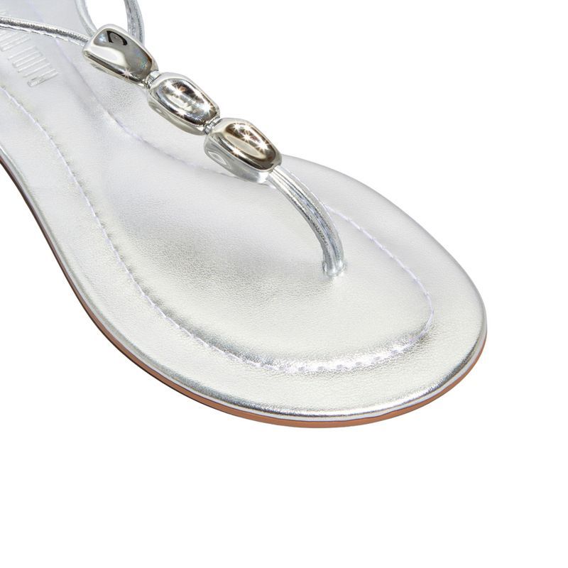 Rasteira Metallic Ultra Prata -