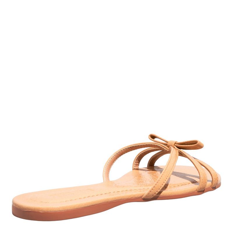 Rasteira Verniz Glossy Light Tan -