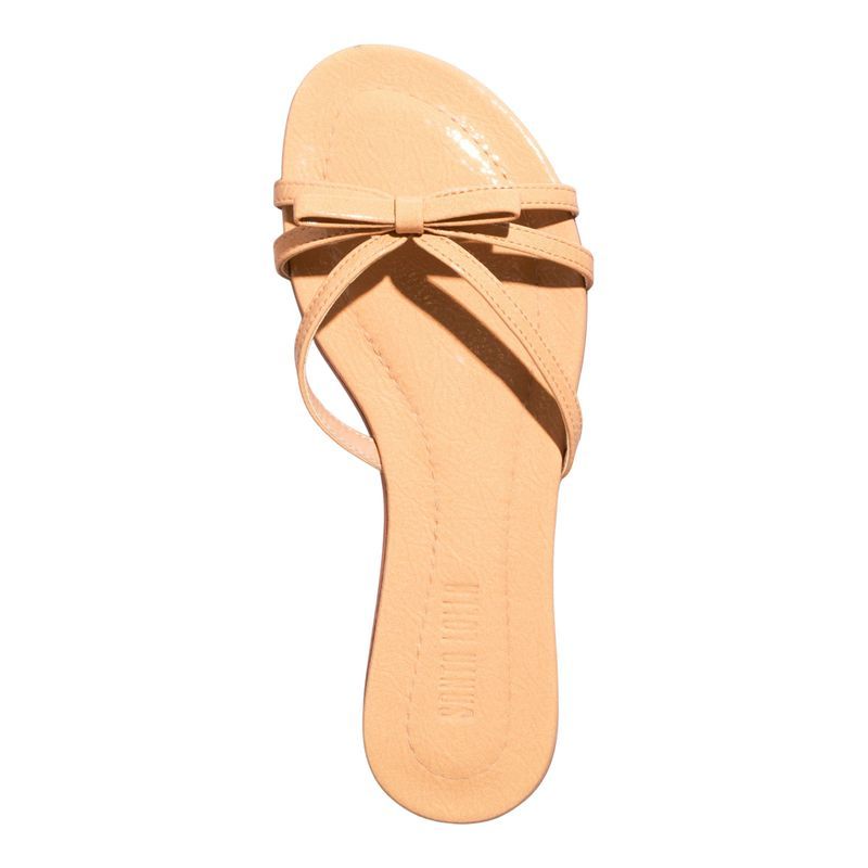 Rasteira Verniz Glossy Light Tan -