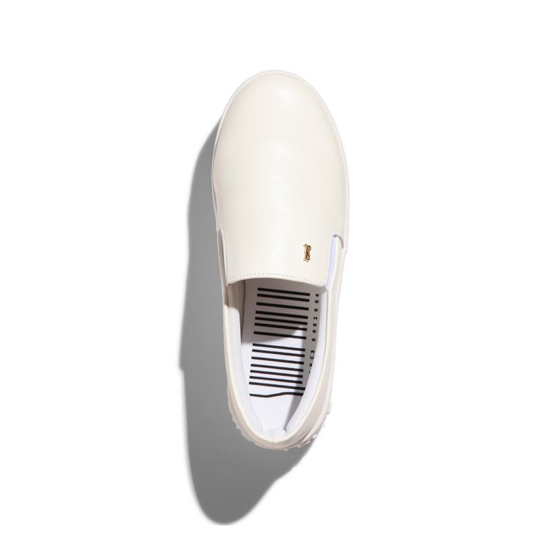 Tênis Slip On Flatform New Pele Branco