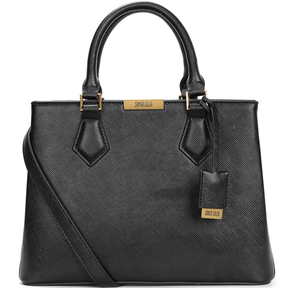 Bolsa Preta Quadrada Alça Dupla Transversal
