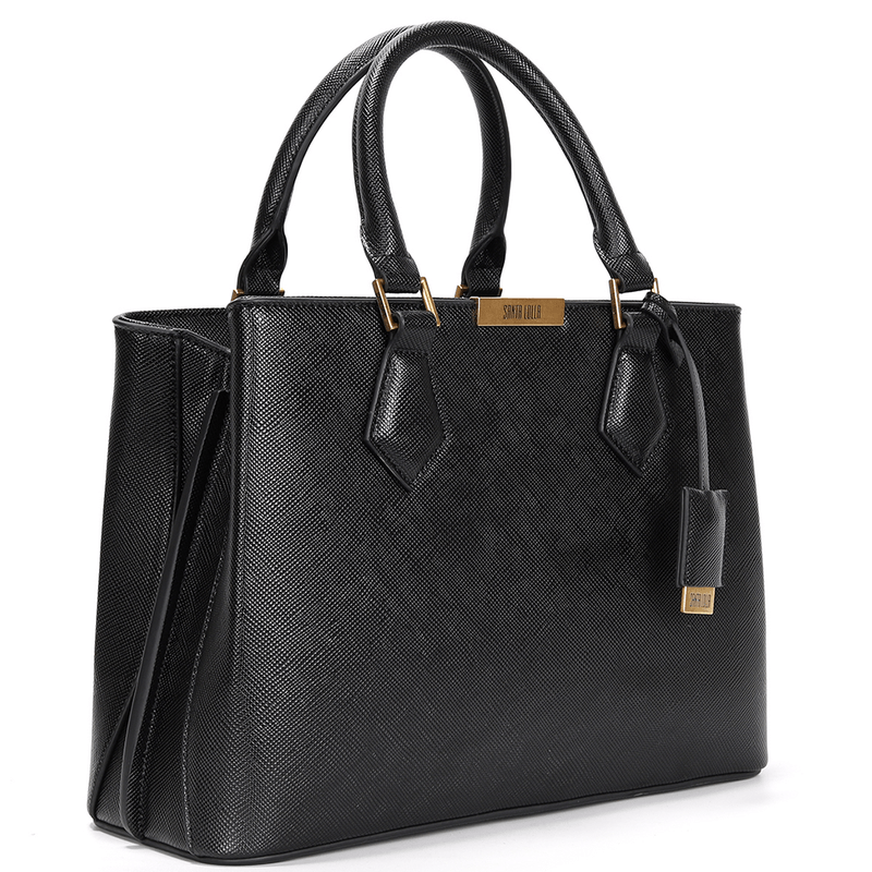 Bolsa Preta Quadrada Alça Dupla Transversal