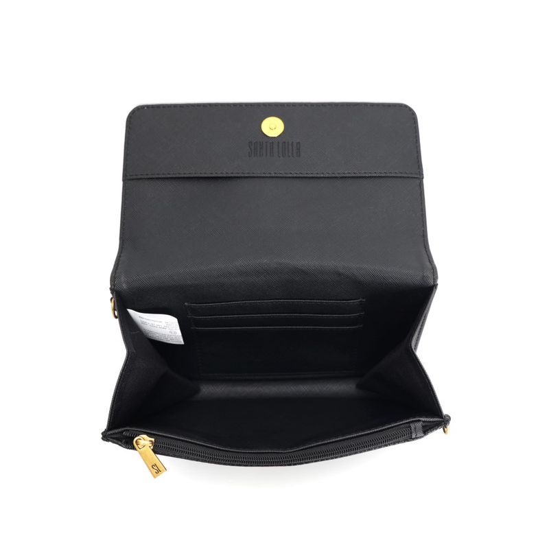 Bolsa Carteira Floater Preta Alça Transversal