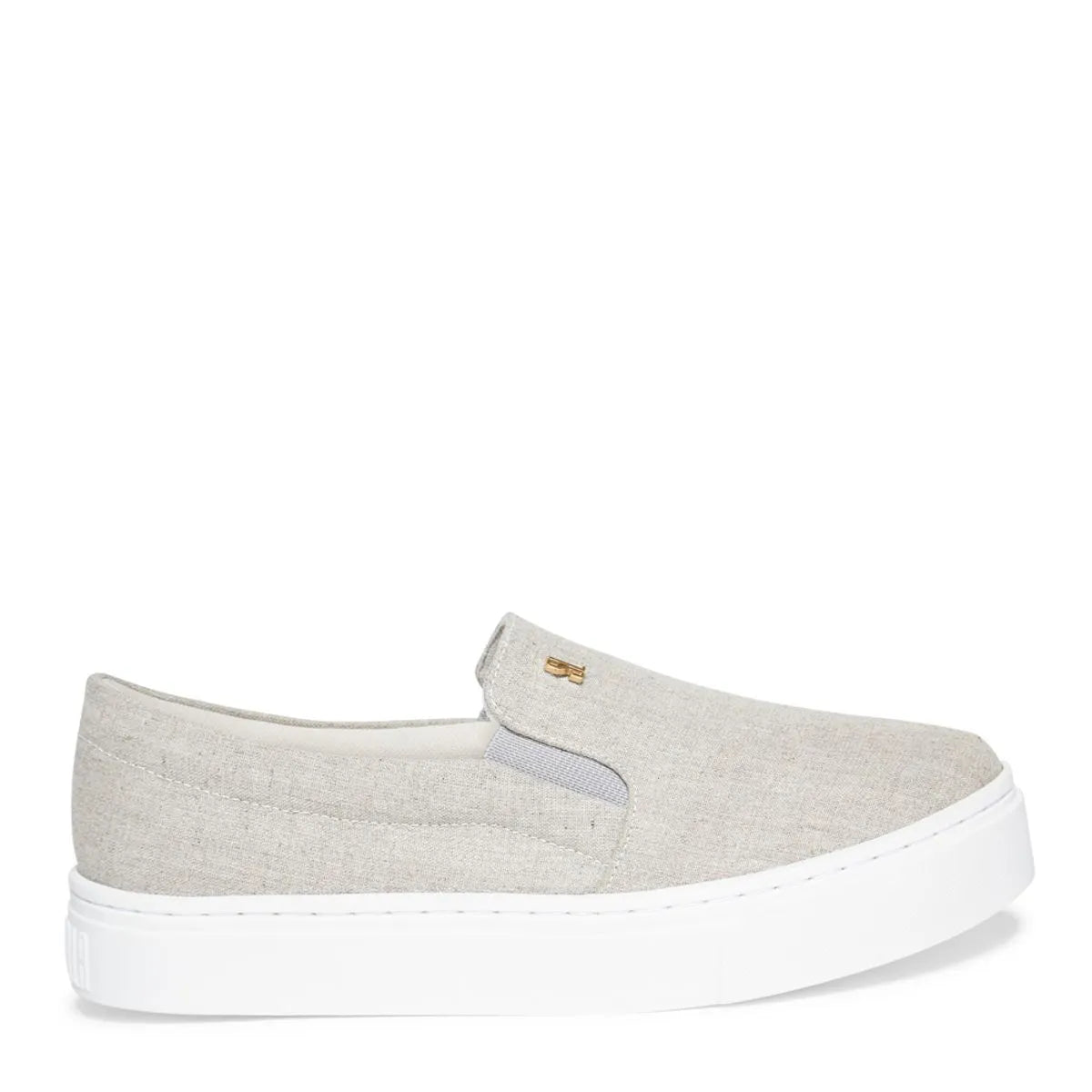 Tênis Slip On Tecido Bege