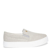 Tênis Slip On Tecido Bege