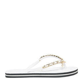 Chinelo Flip Flop Verniz Branco