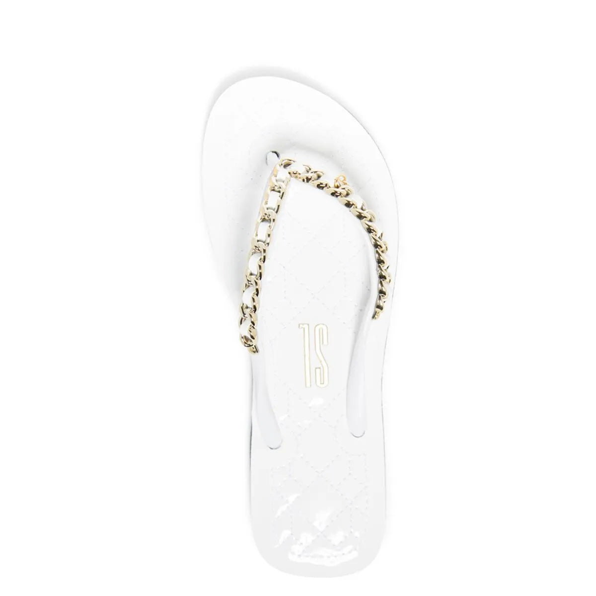Chinelo Flip Flop Verniz Branco