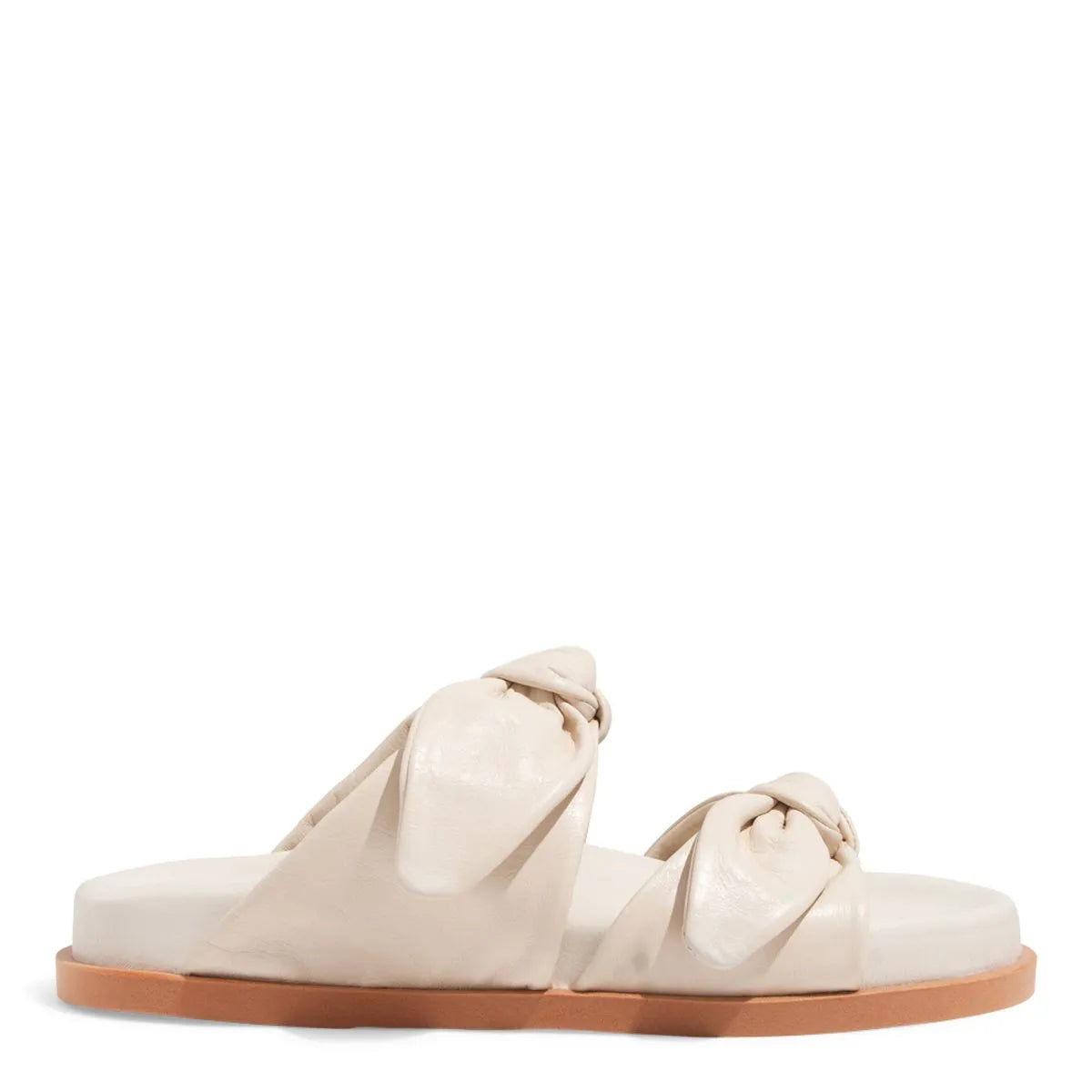 Papete Couro Nobre Soft Off White Tiras Laços