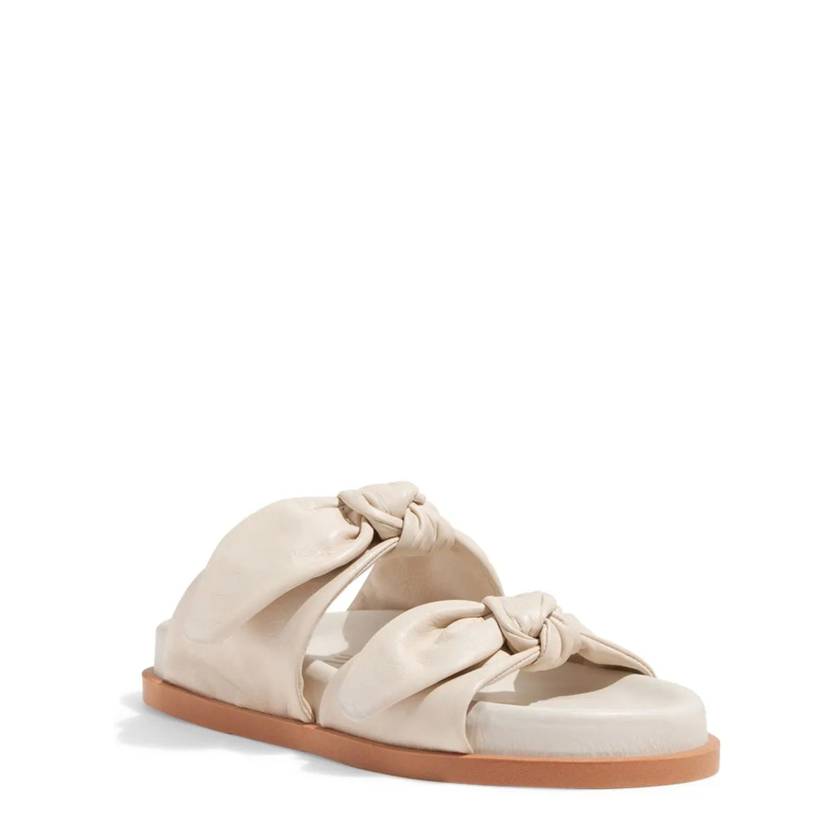 Papete Couro Nobre Soft Off White Tiras Laços