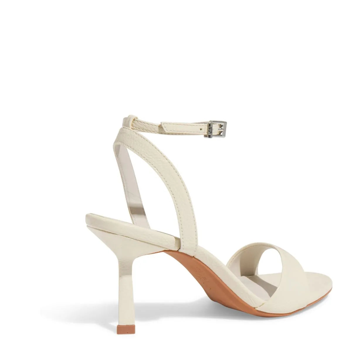 Sandália Verniz Glossy Salto Médio Fino Off White