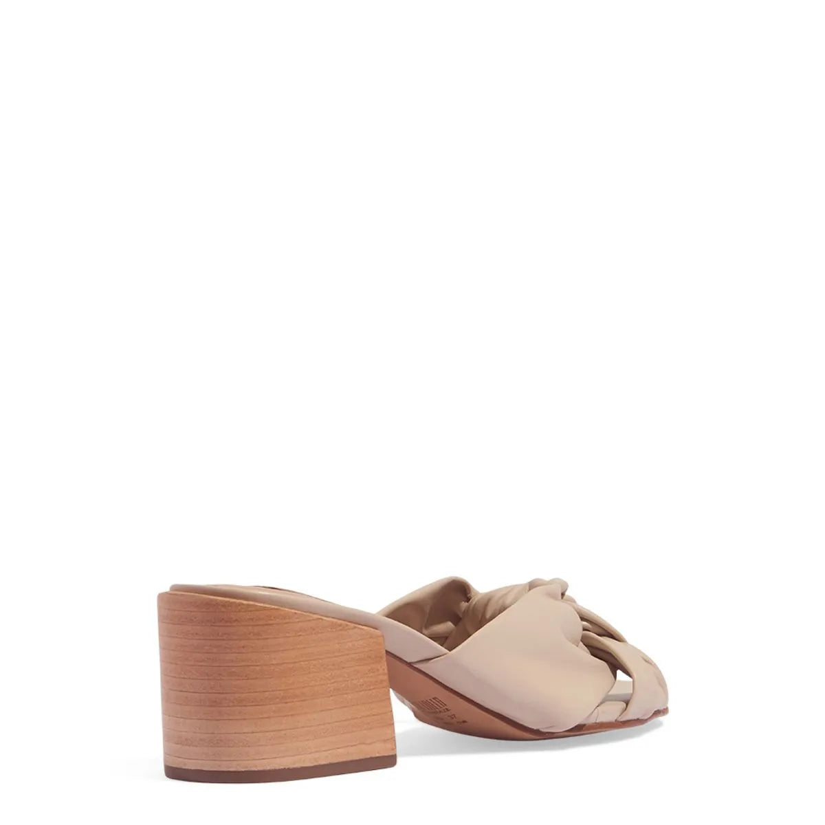 Mule Couro Confort Salto Bloco Bege Vanilla