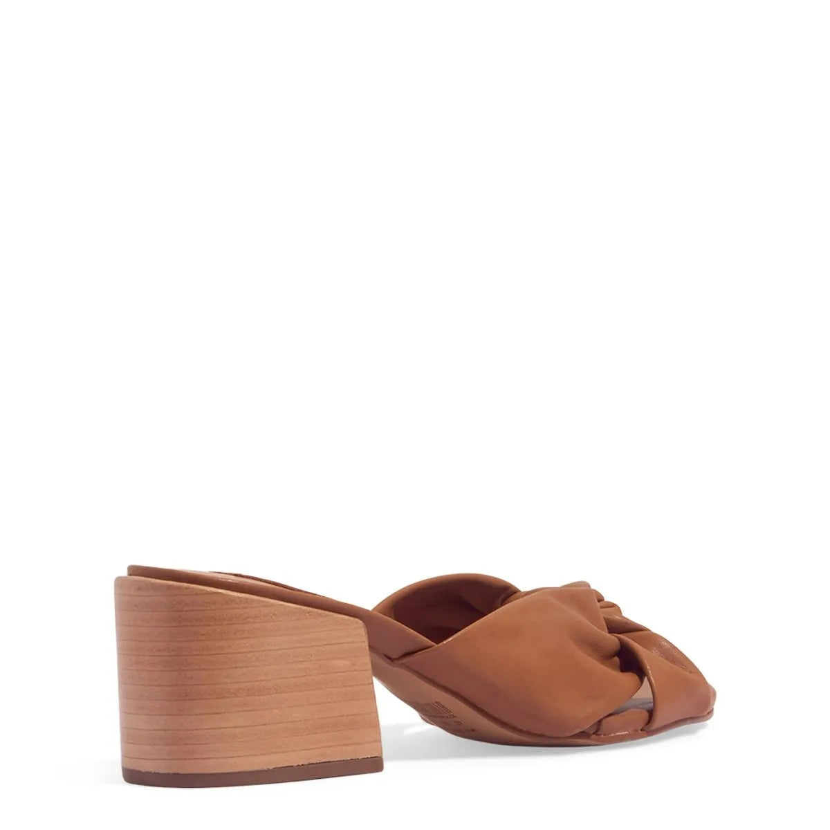 Mule Couro Confort Salto Bloco Caramelo