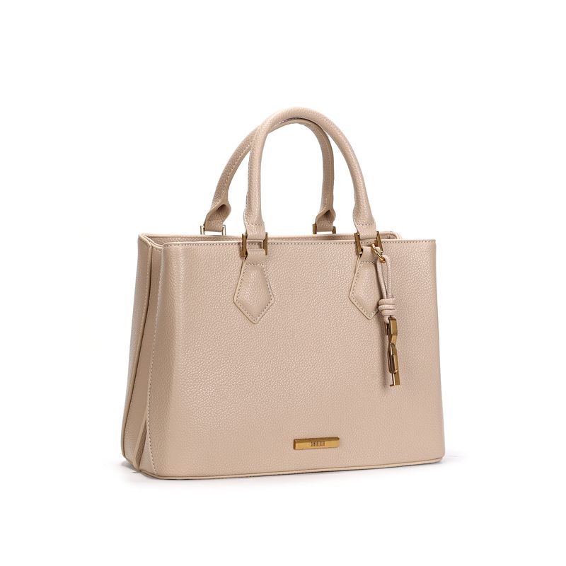Bolsa tote estrturada floater bege alça dupla