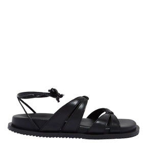Sandalia Papete Couro Confort Preto