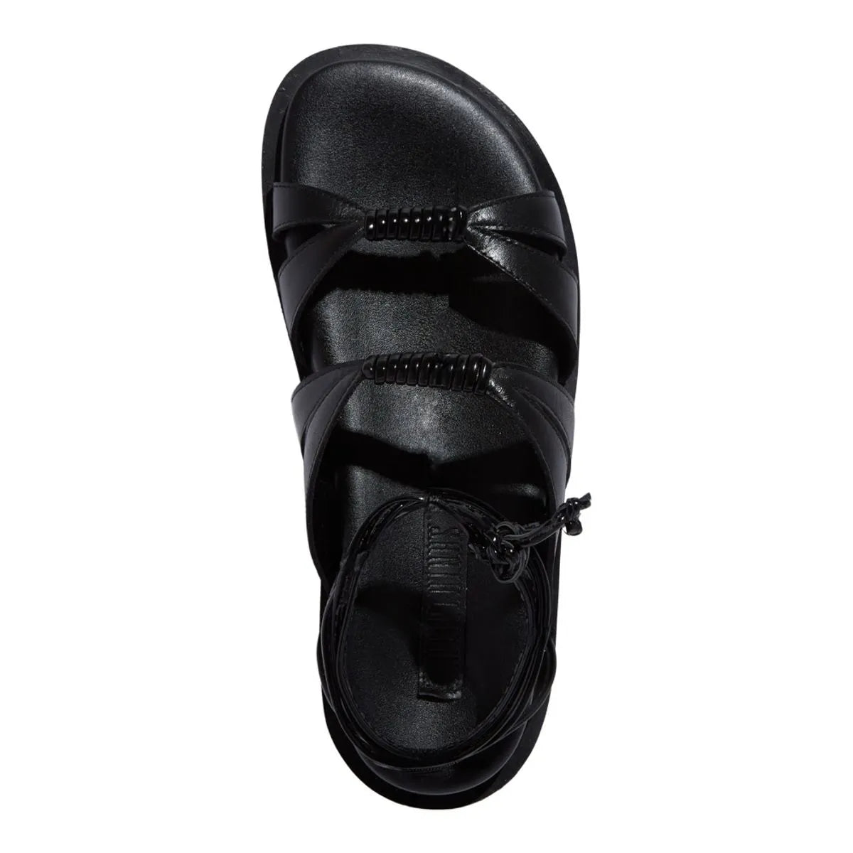 Sandalia Papete Couro Confort Preto