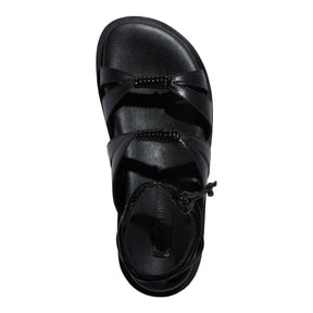 Sandalia Papete Couro Confort Preto