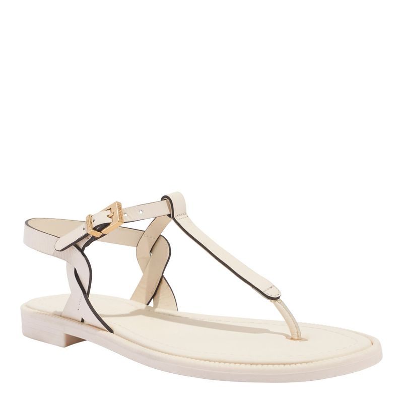 Rasteira Couro Confort Off White