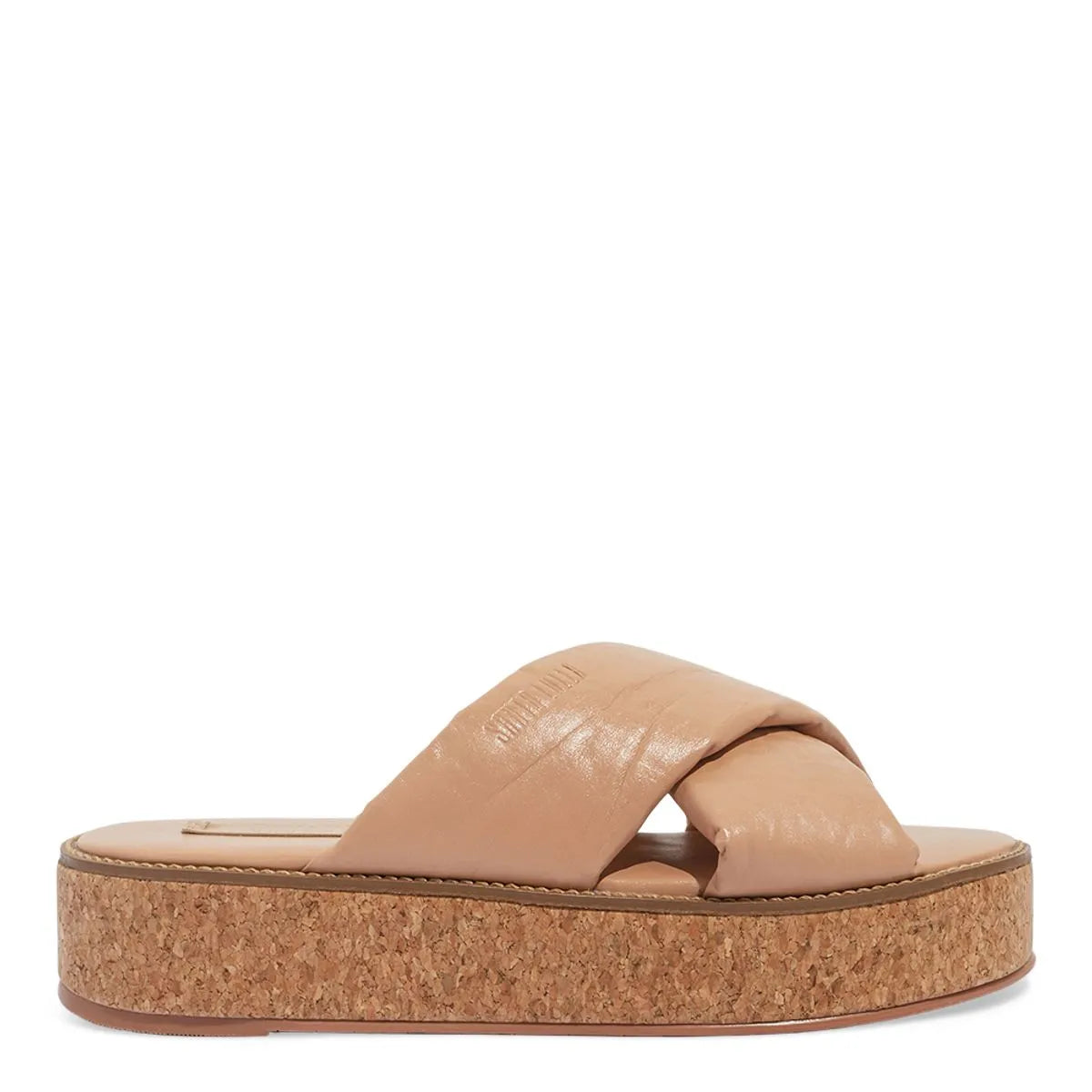 Papete Plataforma Couro Nobre Soft Bege