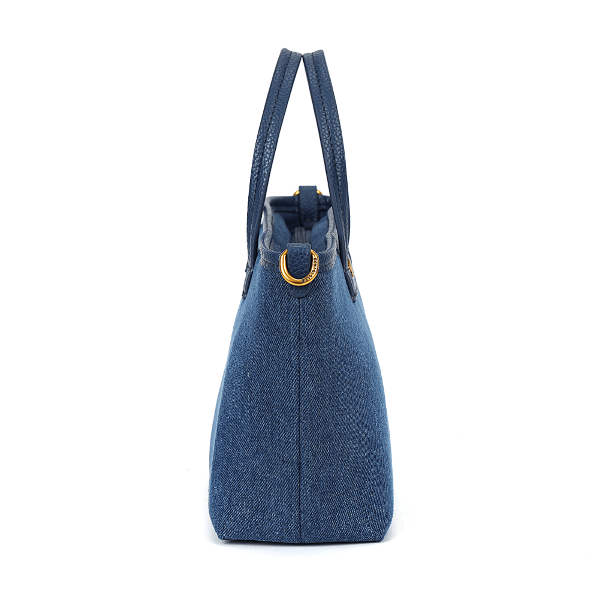 Bolsa Shopper Pequena Jeans Azul Alça Transversal Removível