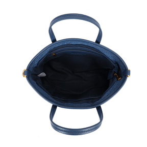 Bolsa Shopper Pequena Jeans Azul Alça Transversal Removível
