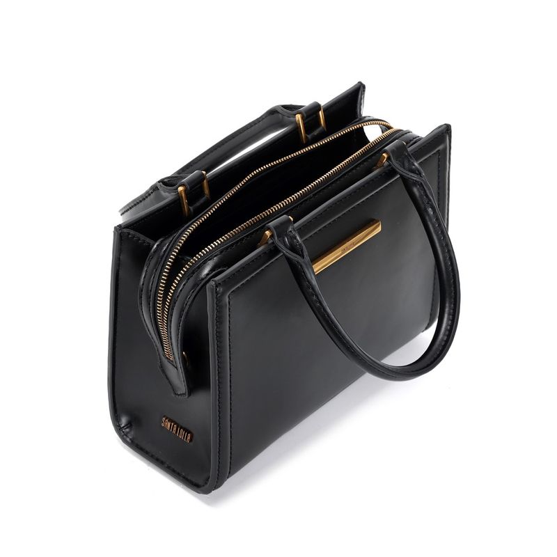 Bolsa Tote Soft Preta Alça Transversal