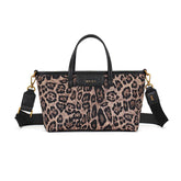 Bolsa Shopper Pequena Nylon Estampa Animal Print Onça Alça Transversal Removível